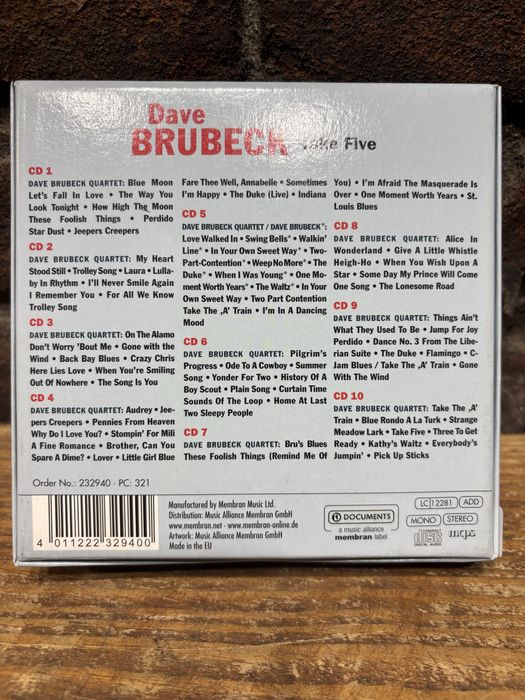 Płyta CD. Dave Brubeck - Take Five. 10 CD SET