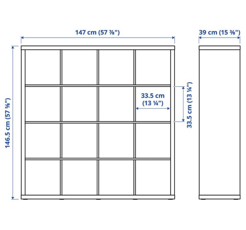 Zestaw Regał ikea kallax 4x4 + 4x2
