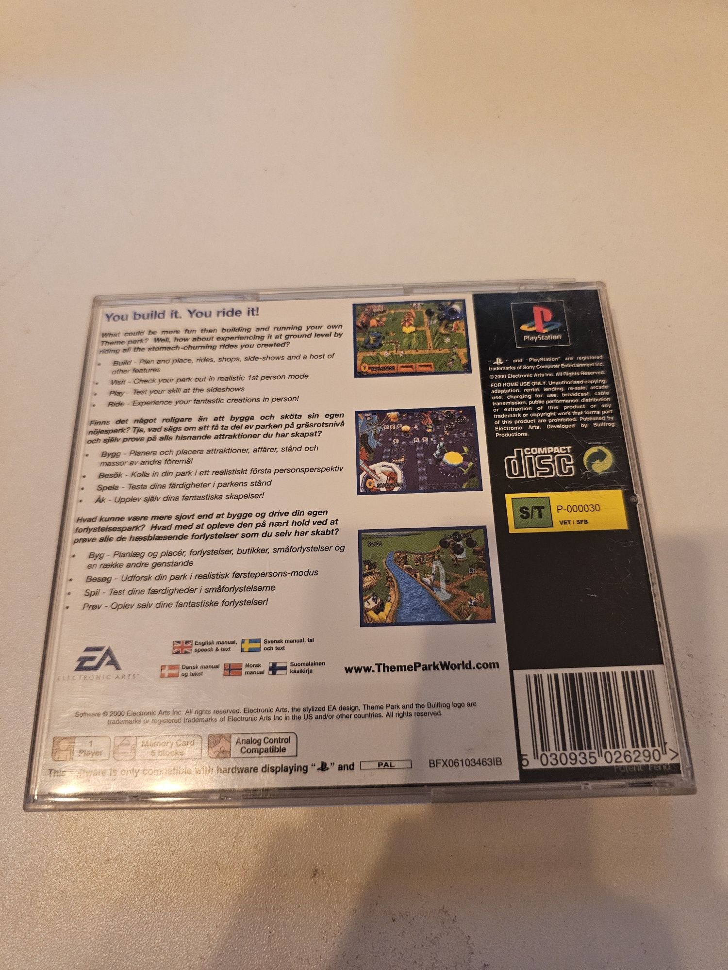 Theme Park World psx 3xa komplet