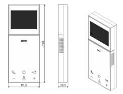 ACO MP800 3,5” Videomonitor cyfrowy głośnomówiący Videodomofon