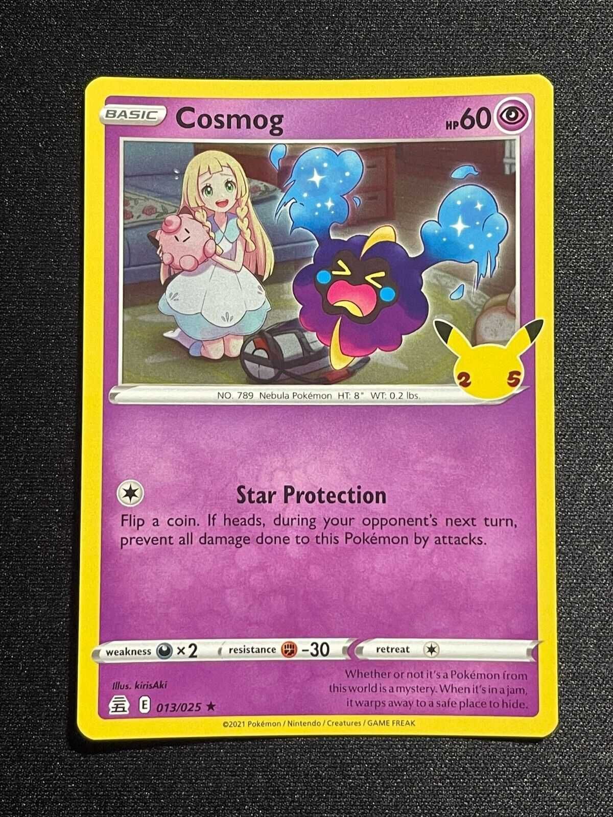 Carta Pokémon Celebration 25th Anniversary Cosmog 13/25