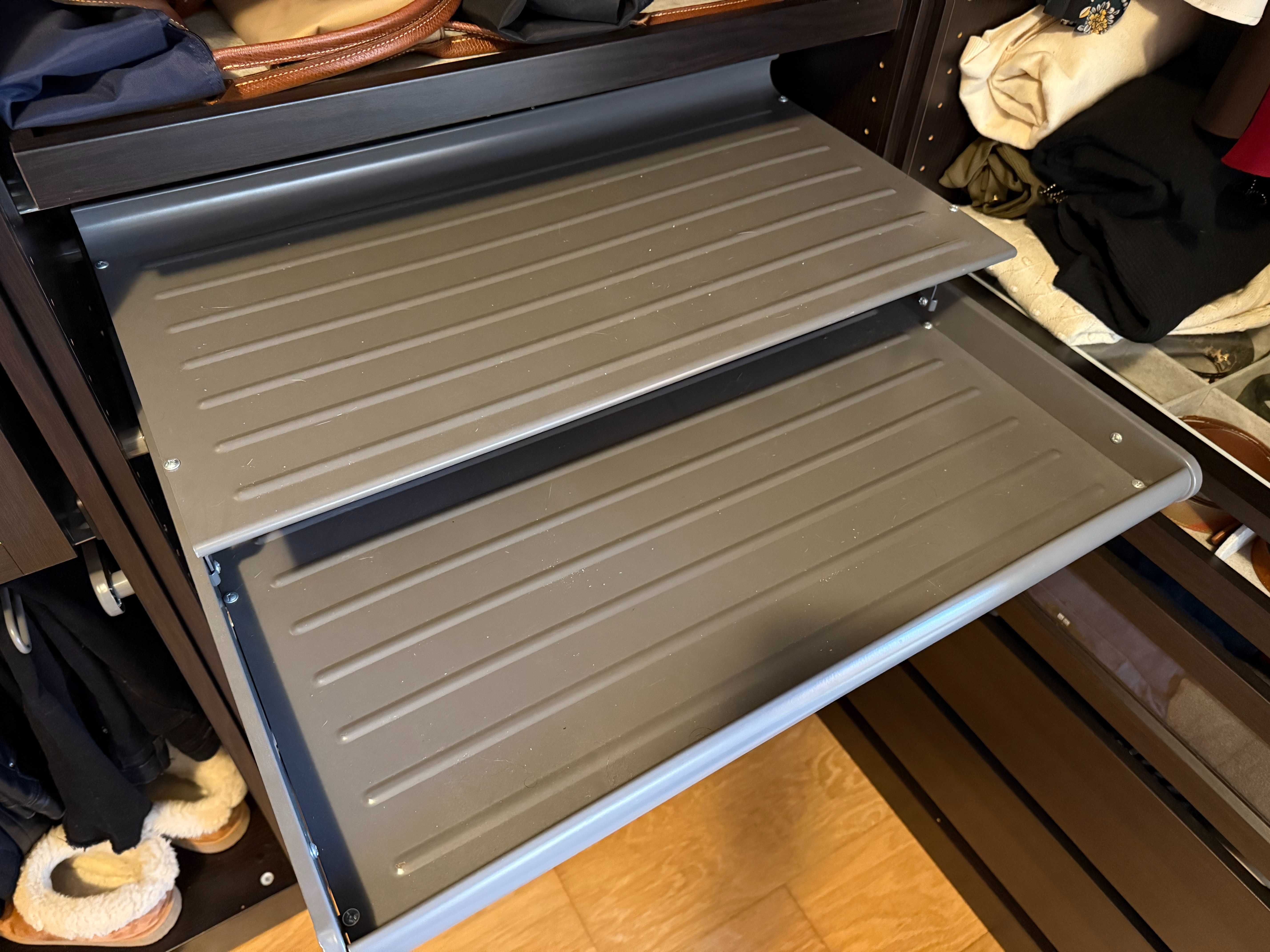 Sapateira Extensível IKEA KOMPLEMENT – Cinzento, p/ Roupeiro PAX 75cm