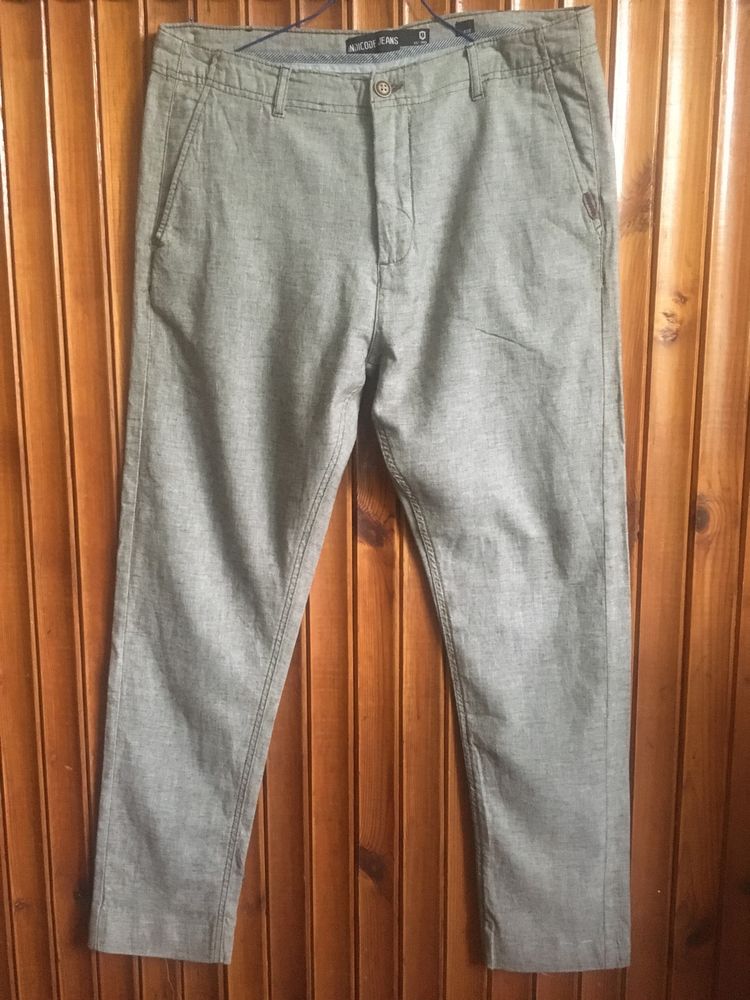 Льняные молодежн.брюки INDIKODE JEANS (р.М\L)-прямые по всей длине