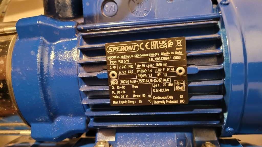 Sprzedam pompę hydroforową SPERONI RS 5/N 400V
