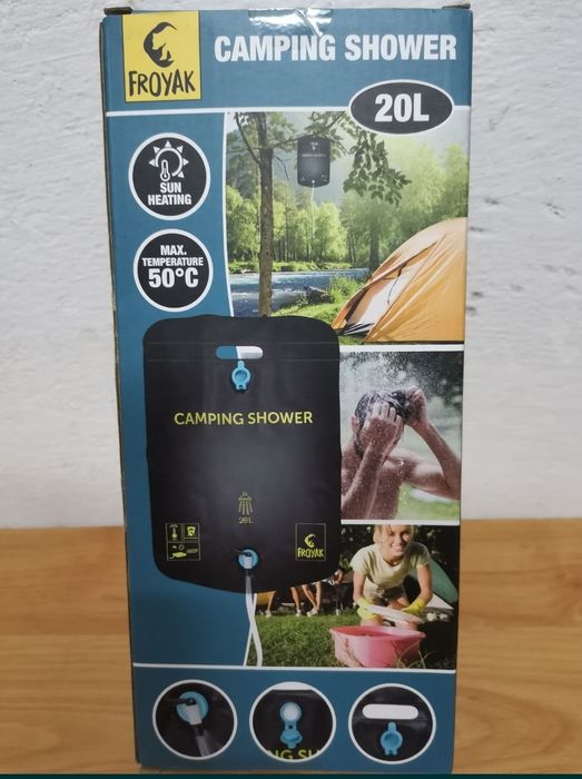 Prysznic turystyczny solarny do kampera 50 stopni 20L