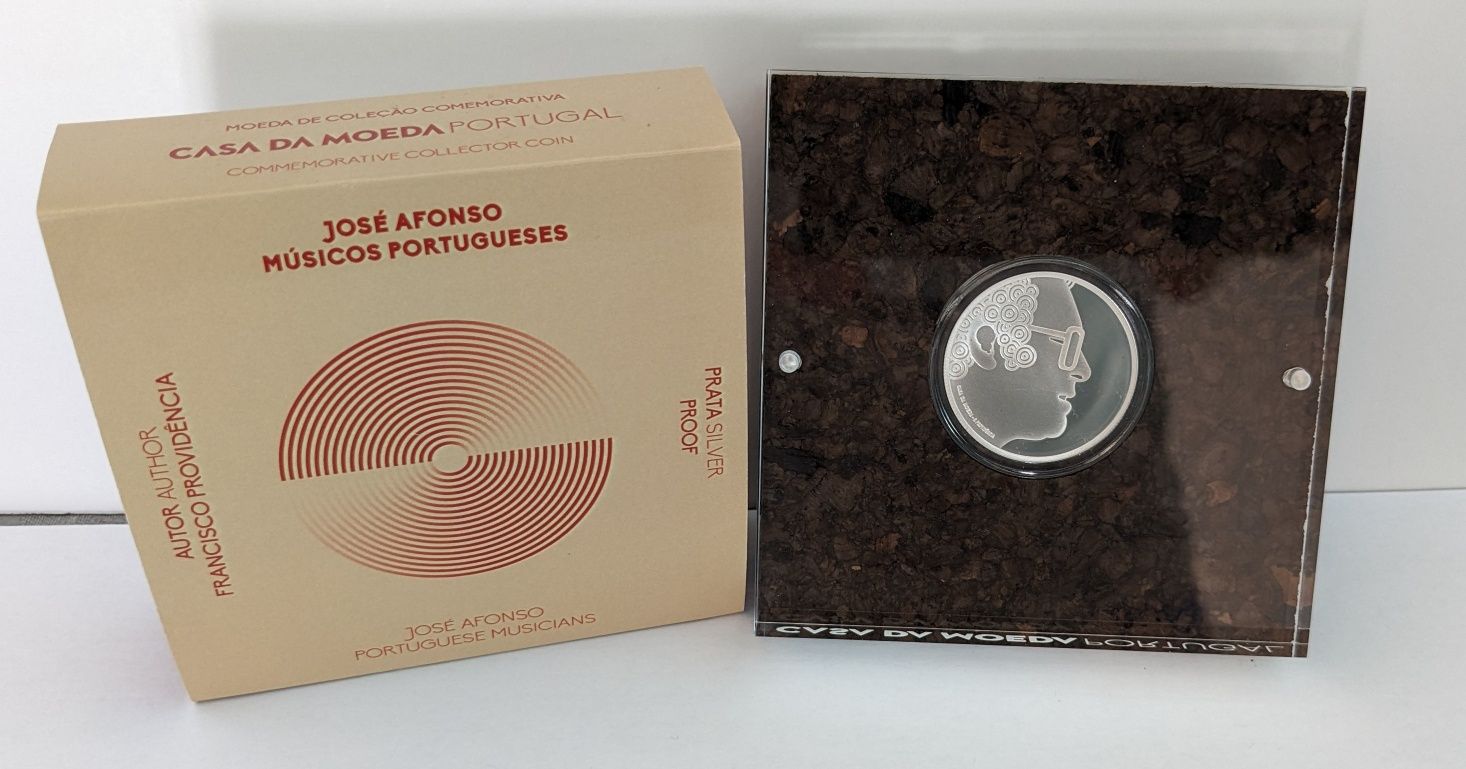 Moeda prata proof José Afonso
