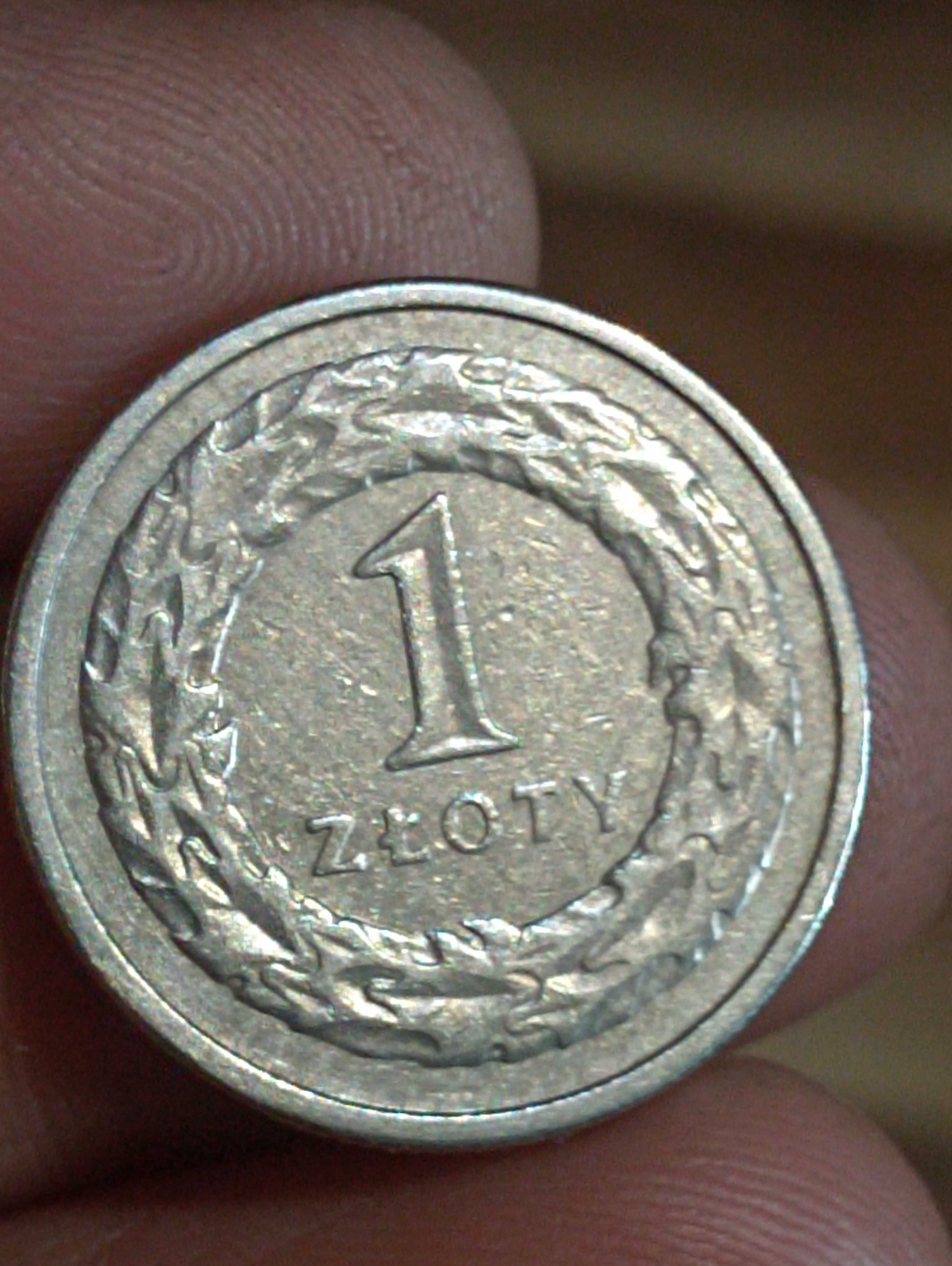 sprzedam dziewiąta monetę 1 zloty 1990 rok