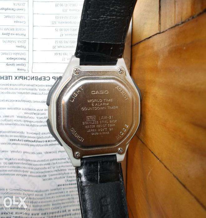 Часы Casio Collection Illuminator Black Leather Strap Watch