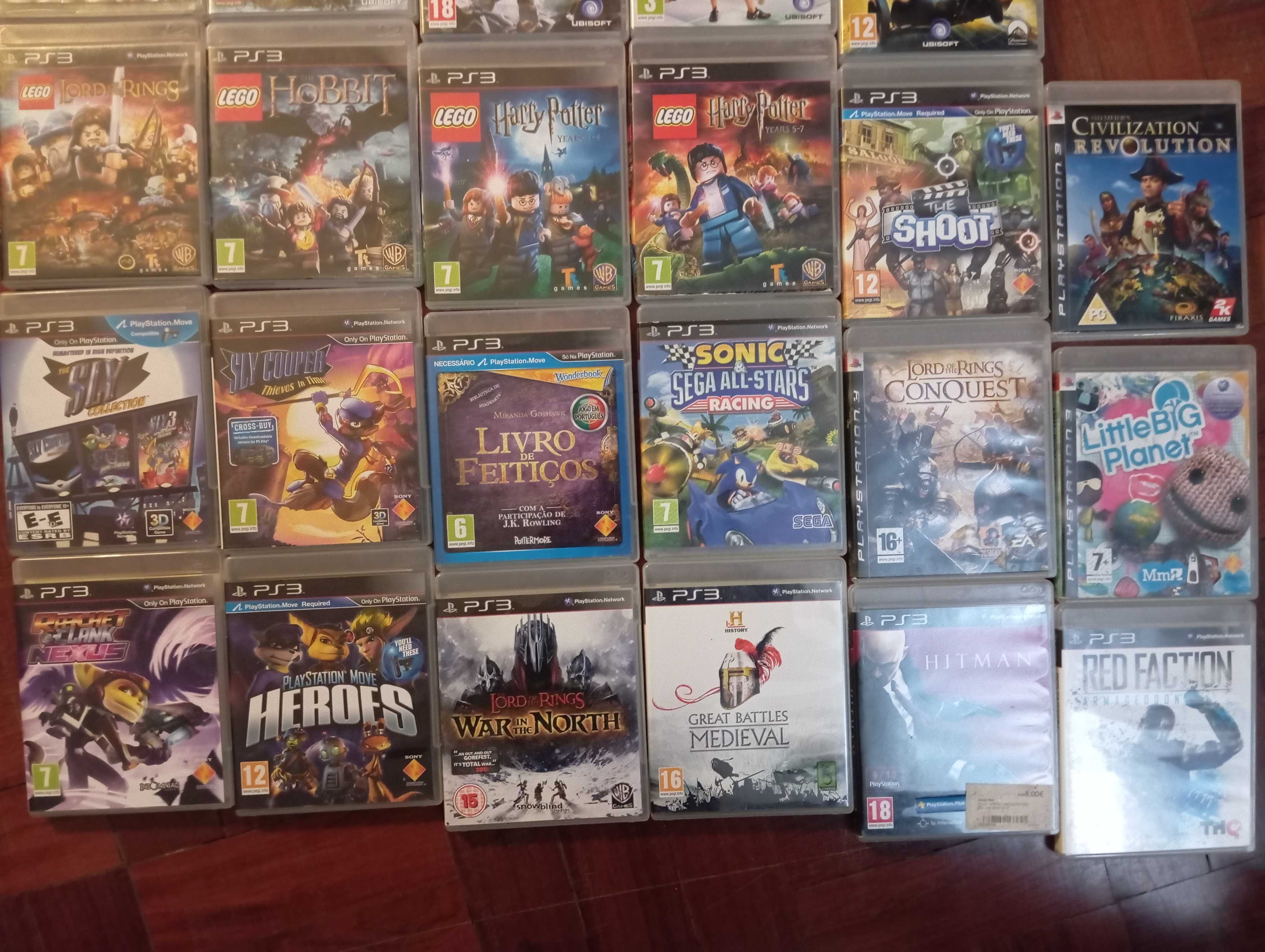 Jogos PS3 - Vendidos individualmente (Preço indicativo da média)