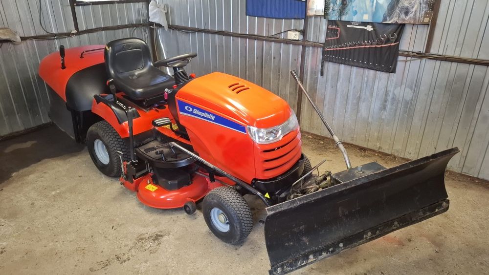 Kosiarka traktorek simplicity 20KM z pługiem