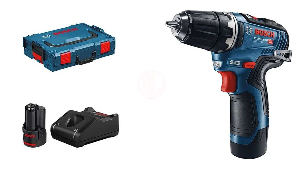 Bosch Professional 12V wkrętarka GSR 12V-35, 2xGBA 12V 3.0Ah, L-BOXX