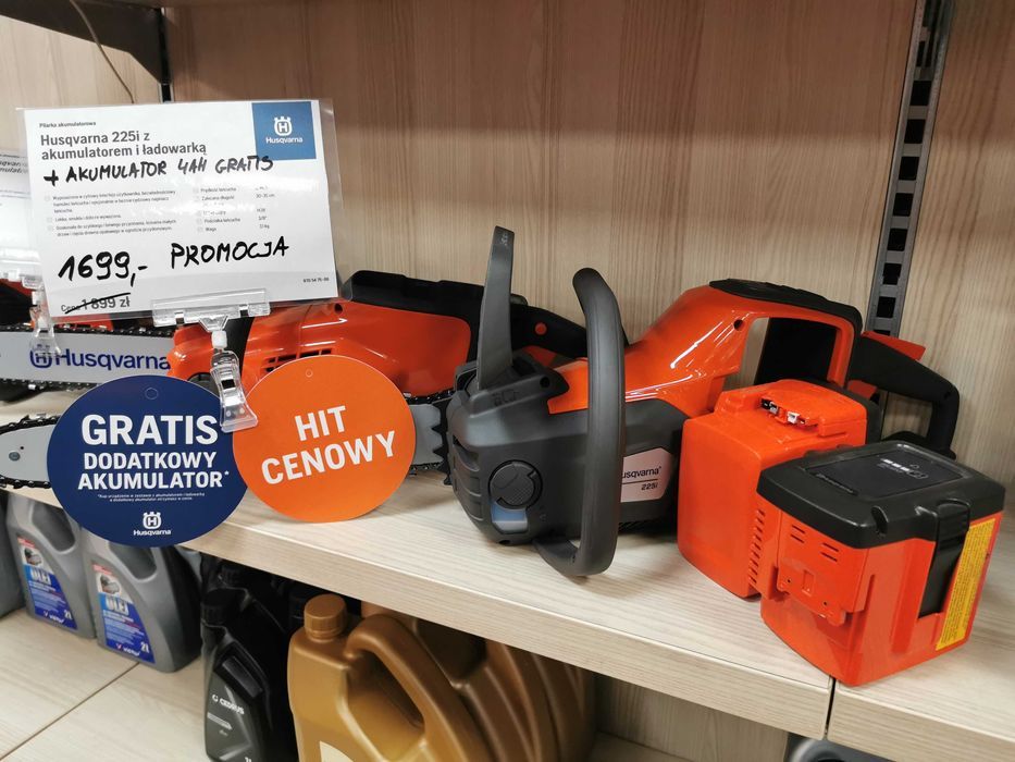 Piła Husqvarna Akumulator 225i 2xBateria 4Ah + ładowarka NowaGwarancja