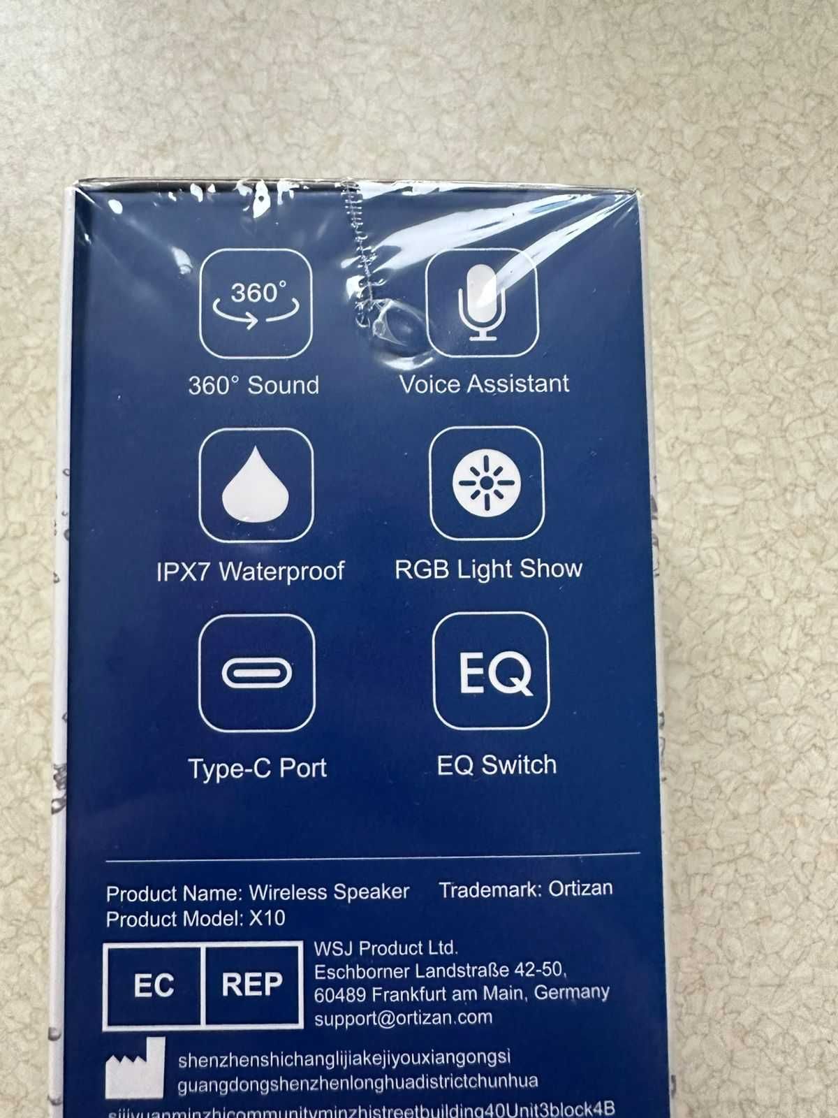 Przenośny Głośnik Bluetooth LED ORTIZAN X10 Czarny