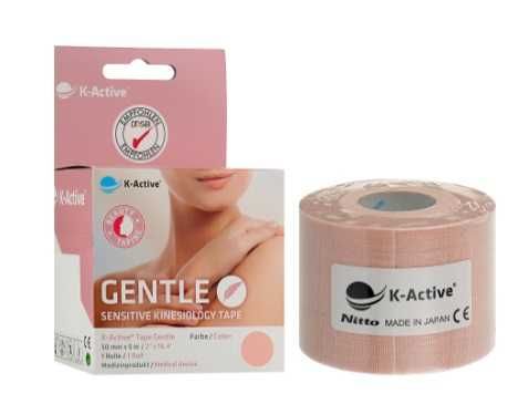 Кінезіотейп для обличчя K-Active Gentle (Японія) Бежевий