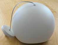 Lampa sufitowa wisząca kula biała niebieska 30 cm