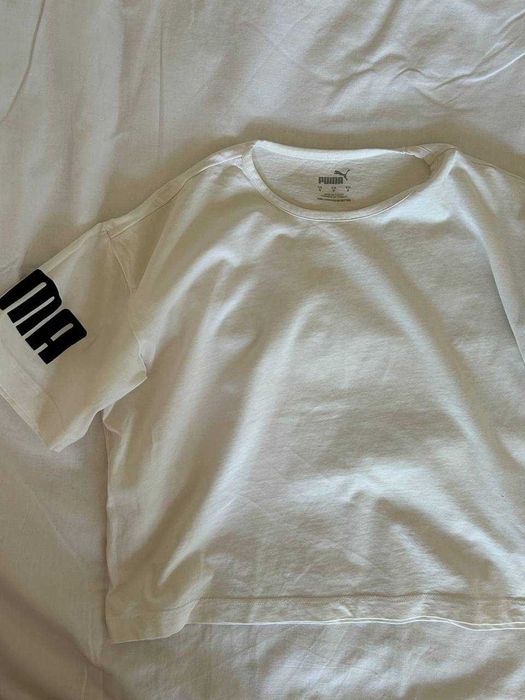 Біла вкорочена футболка Puma