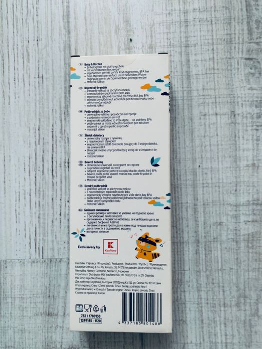 Kuniboo NOWY śliniak silikonowy z kieszonką zmywalny zielony