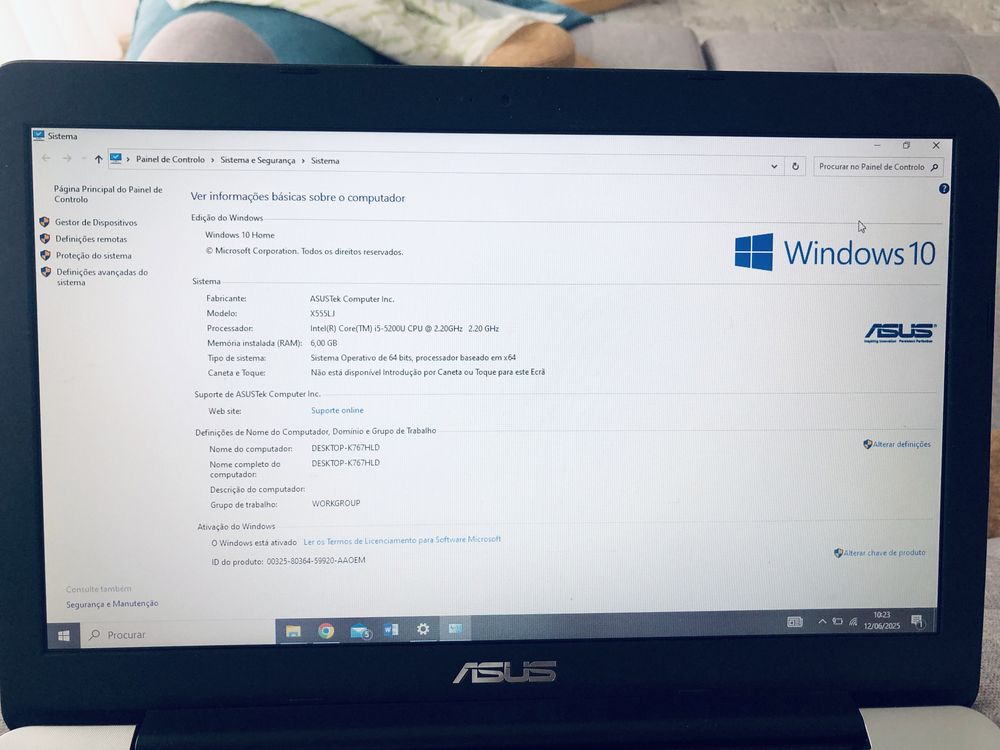 Portatil asus como novo