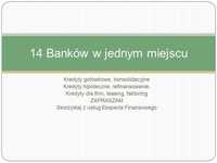 oferta 14 Banków w jednym miejscu