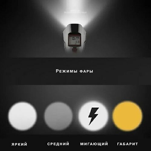 Велофара велокомпьютер фара велосипедная звонок 3 в 1 micro USB