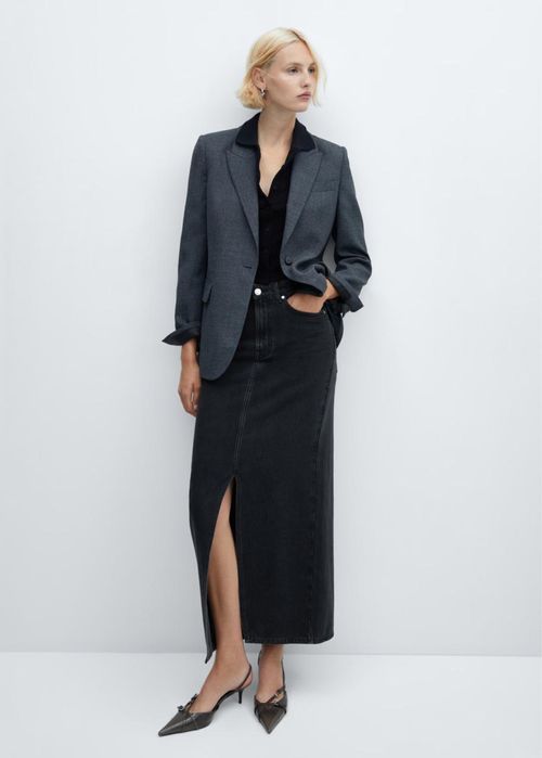 Джинсова юбка, Mango, XXS, довжина 93, півобхват: талія 33, стегна 41