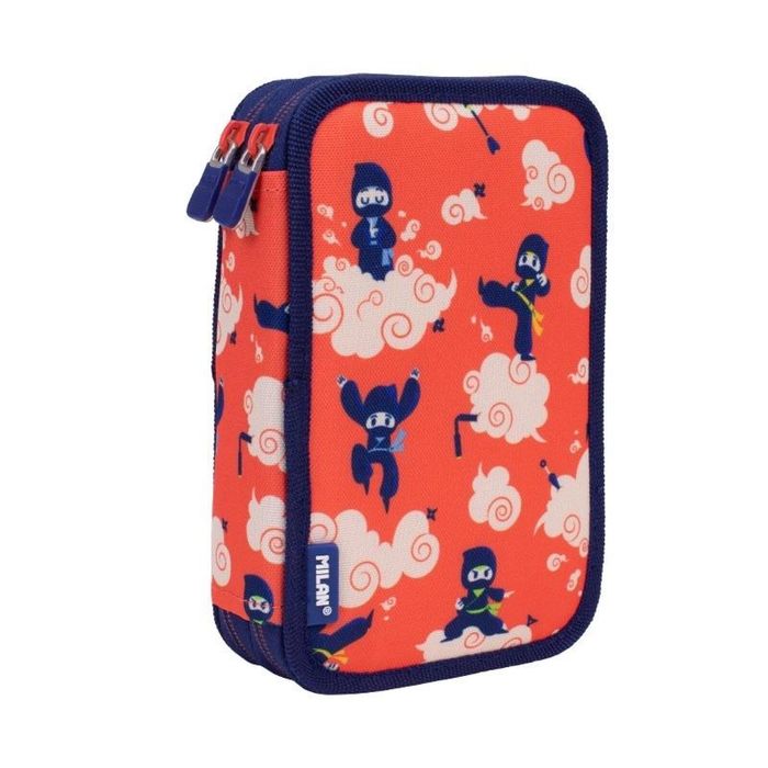 Piórnik 2 poz. z wyposażeniem Ninjutsu czer. MILAN MILAN folia,