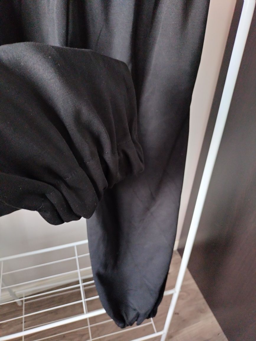 Komplet czarny masełko modna aplikacja uni do 2 XL