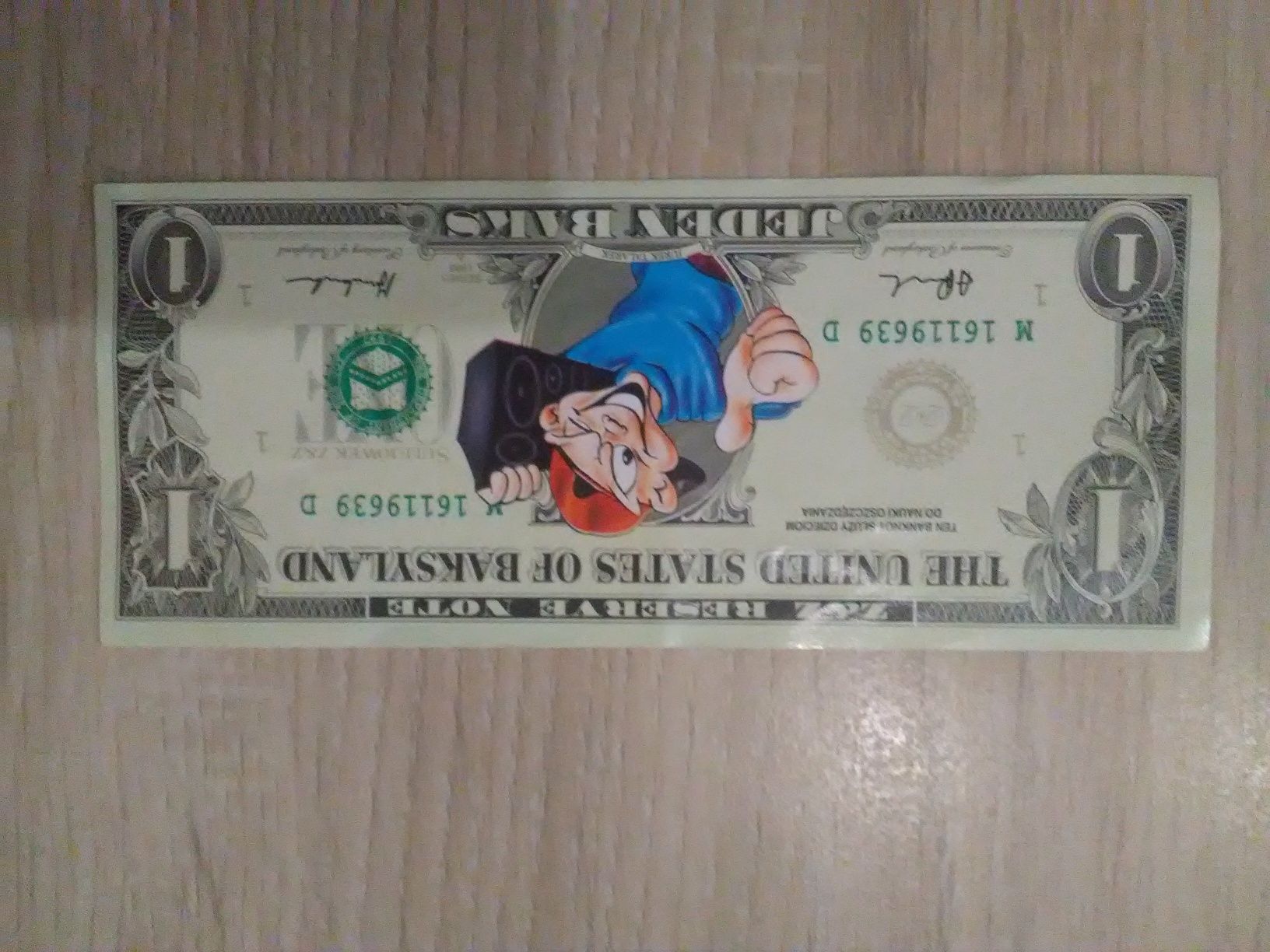 Jeden Baks, Baksyland. Banknot do zabawy, kolekcjonerski