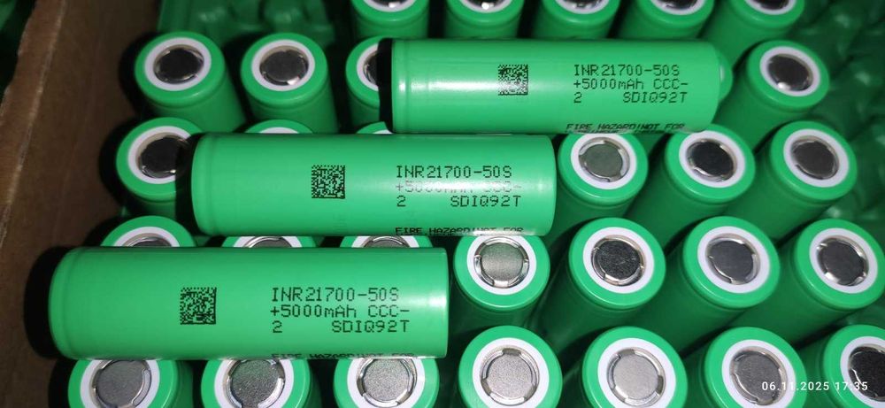 INR21700 Samsung 50S. Новий високотоковий акумулятор 5000mАh. 09/2025р