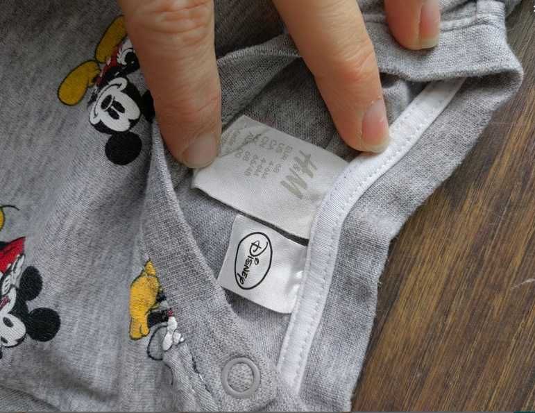 Spodnie i koszulka micky mouse H&M r 68-74