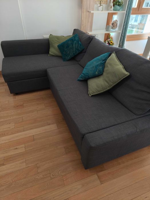 Sofá, chaise longue e cama dupla num só