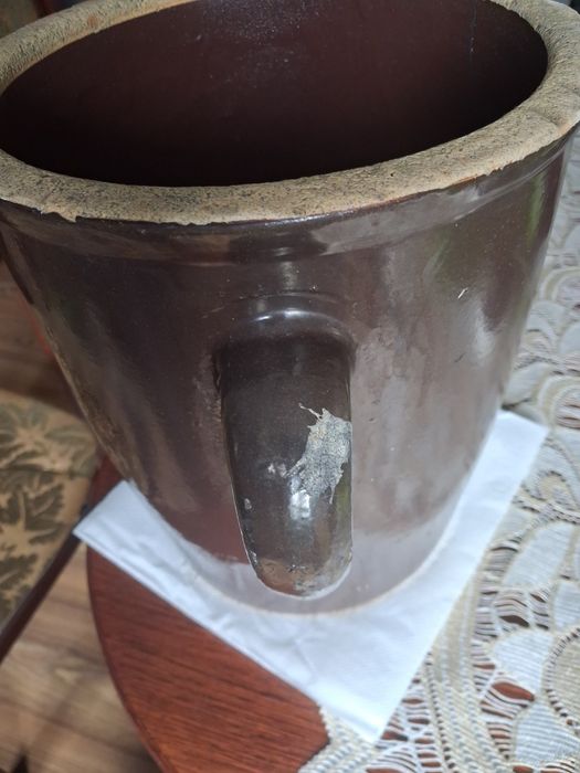 Duży gar kamionkowy wintage PRL