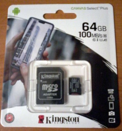 Скоростная карта памяти Kingston 64Gb (новая, в упаковке, с гарантией)