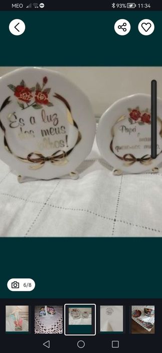 Peças antigas de decoração 
Conjuntos de café
Valores entre os 6€/3€/2