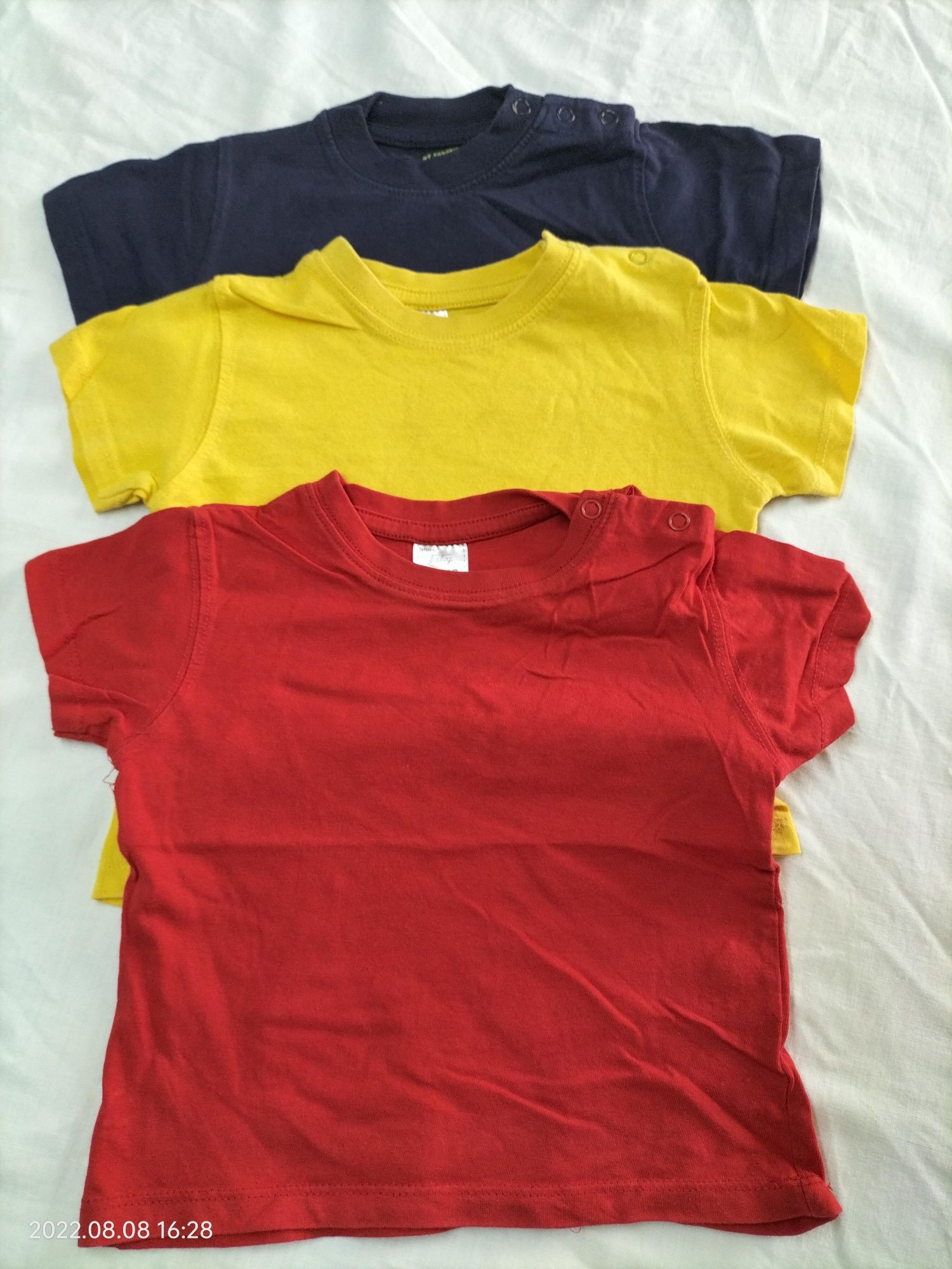Conjunto 3 t-shirts algodão  9-12 meses