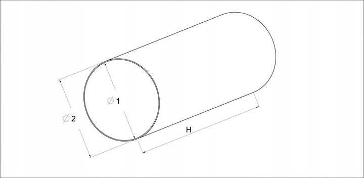 P05 Kanał okrągły AWENTA - fi 15cm - dł. 20cm