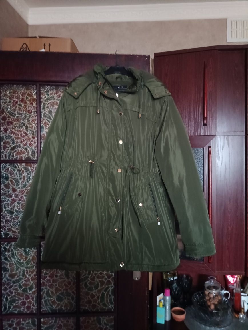 parka zimowa z połyskiem