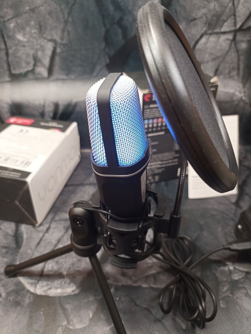 SF666R USB мікрофон Професійний відеозапис RGB Конденсатор ШУМОдав