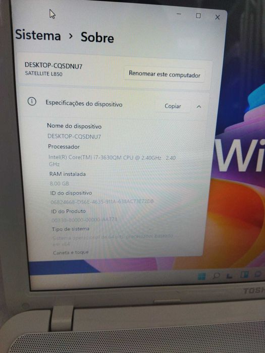 Toshiba Satellite i7- L850-1V7