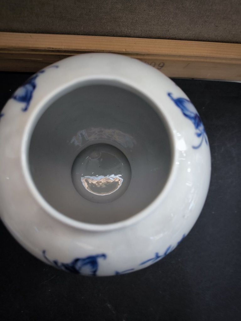 Pote porcelana azul e branco