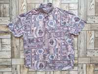 Мужская шелковая гавайская рубашка гавайка