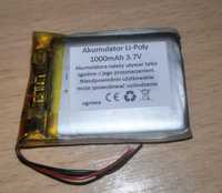 Bateria Akumulator Li-Poly 1000mAh 3.7V