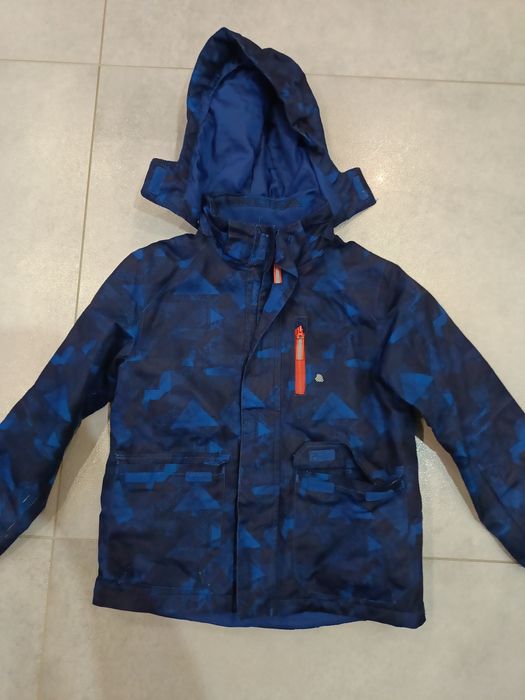 Kurtka zimowa dla chłopca 134/140 kaptur jak nowa