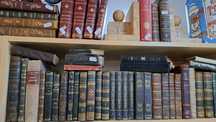 Livros antigos em pele