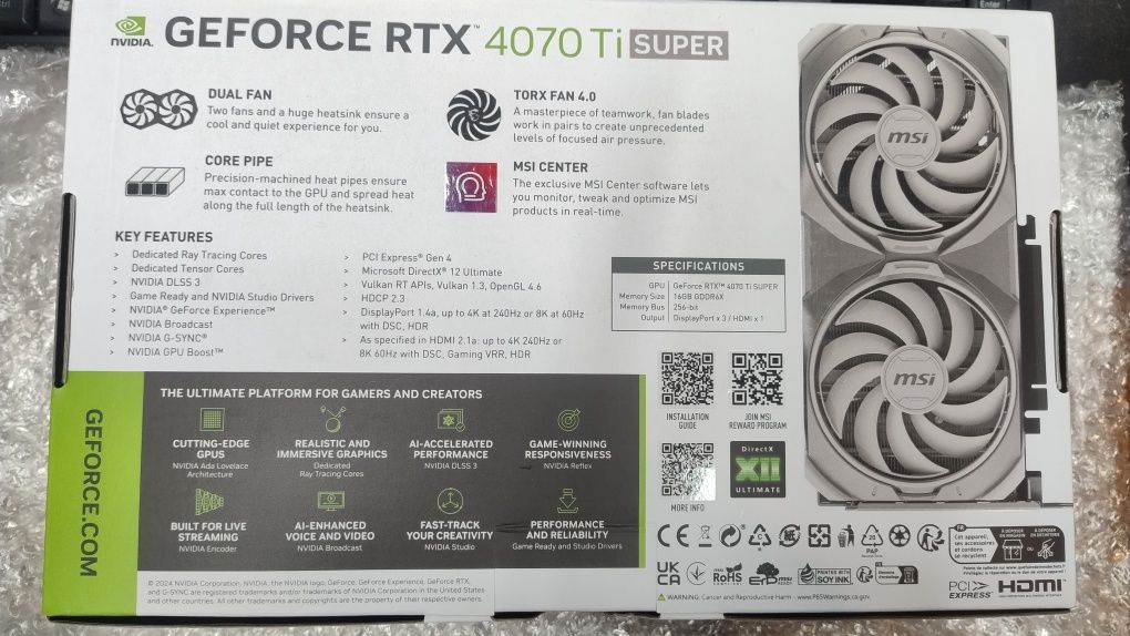 RTX 4070 TI Super 16gb