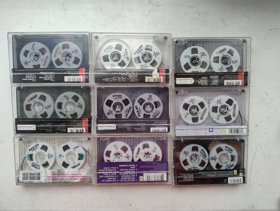 Студийные кассеты с бобинками ,Basf, Sony,Tdk,Maxel.
