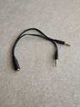Cabo Adaptador 2 Jack 3,5mm Microfone+Auscultadores / jack 3,5mm Fêmea