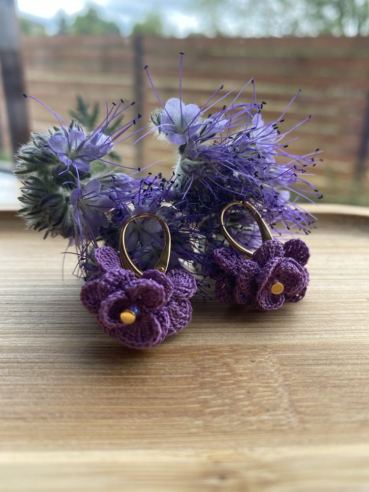 Unikatowa biżuteria, handmade , srebro, szydełko