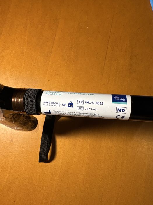 Laska inwalidzka, aluminiowa, składana, NOWA,