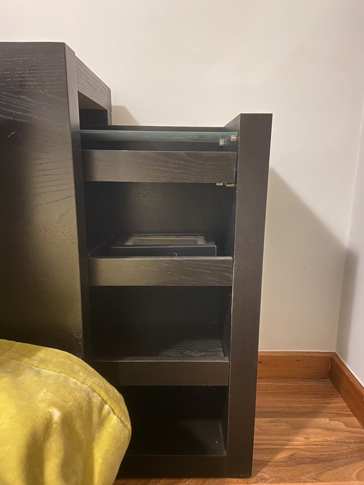 Cama Ikea Malm  c/ estrado + cabeceira